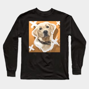 cute brown dog vector Long Sleeve T-Shirt